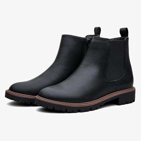 Women's Low Heel Chelsea Ankle Boots Fashion Slip-On Elastic Fall Booties Shoes in Saudi Arabia