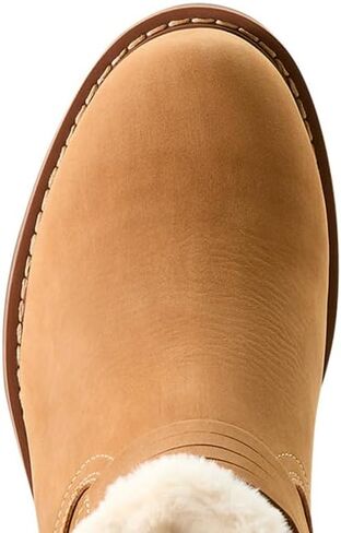 ARIAT Womens Savannah Sherpa Zipperd Waterproof Motorcycle Casual Boots Ankle Low Heel 1-2" - Brown in Saudi Arabia