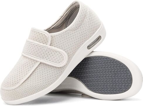 SPR&JOY Diabetic Shoes for Women, Women's Wide Width Elderly Shoes, Lightweight Breathable Adjustable Closure, Swollen Feet Walking Edema Sneakers in Saudi Arabia