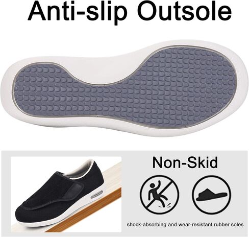 SPR&JOY Diabetic Shoes for Women, Women's Wide Width Elderly Shoes, Lightweight Adjustable Closure Breathable, Swollen Feet Walking Edema Sneakers in Saudi Arabia