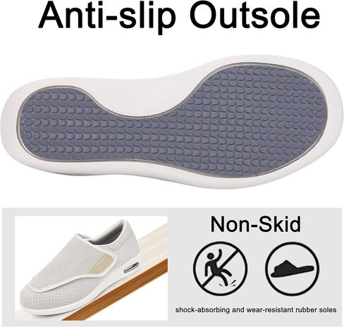 SPR&JOY Diabetic Shoes for Women, Women's Wide Width Elderly Shoes, Lightweight Adjustable Closure Breathable, Swollen Feet Walking Edema Sneakers in Saudi Arabia