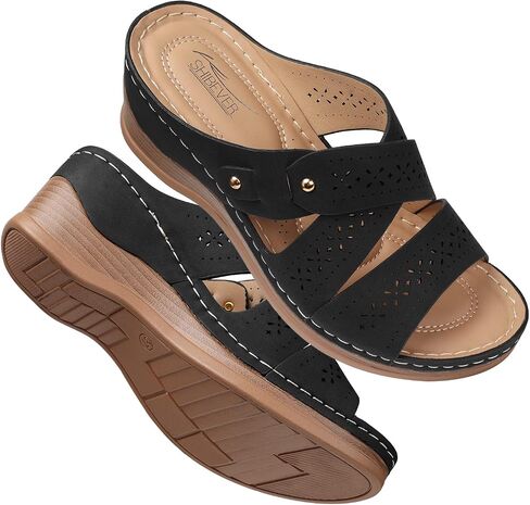 SHIBEVER Wedge Sandals Women Summer: Comfortable Open Toe Dressy Platform Sandal Shoes in Saudi Arabia