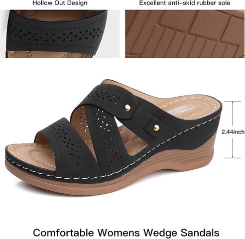 SHIBEVER Wedge Sandals Women Summer: Comfortable Open Toe Dressy Platform Sandal Shoes in Saudi Arabia