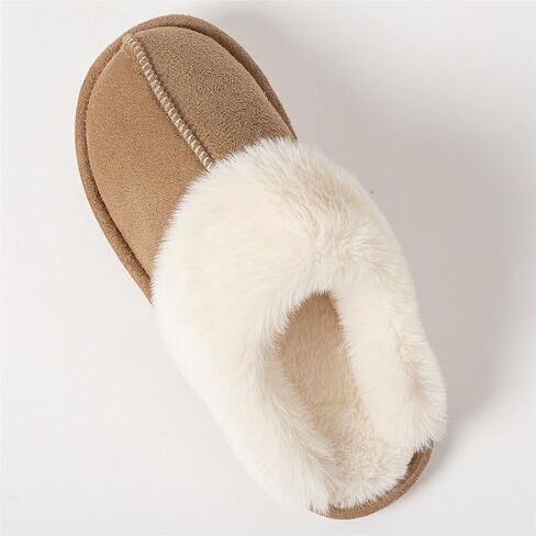 Women's Slippers Soft Plush Winter Warm House Shoes Slip on Fluffy Fur Slippers in Saudi Arabia