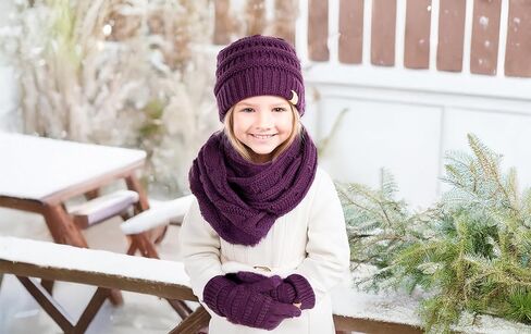 Funky Junque Solid Ribbed Beanie Hat for Kids Tweens Soft Stretch Cable Knit Slouchy Hat Warm Winter Skull Cap 2-9 Years Old in Saudi Arabia
