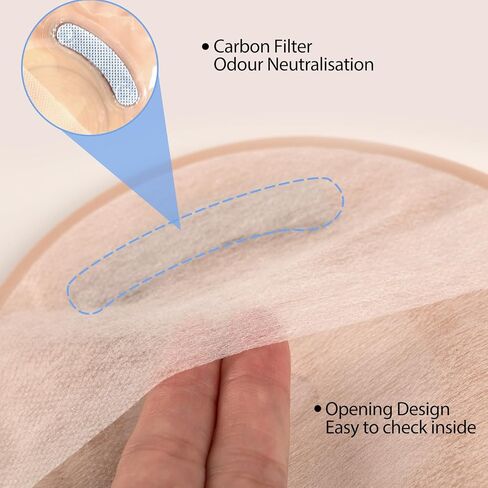 22pcs Colostomy Supplies Colostomy Bags, 2-Piece Colostomy Bags, Two-Piece Drainable Pouches with Closure for Ileostomy Stoma Care, Cut-to-Fit, 70 mm Max (16 x Ostomy Bag+ 6 x Skin Barrier） in Kuwait