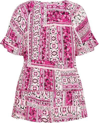 AVENUE Women's Plus Size TOP TESS, Patch Perfect in Saudi Arabia
