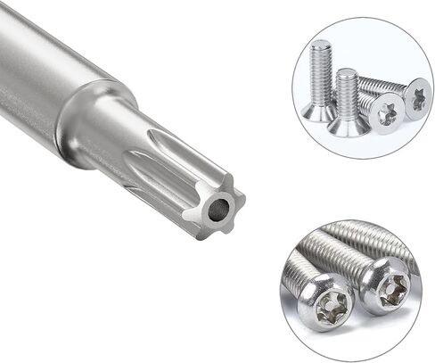 5PCS T45 Magnetic Tamper Proof Torx Screwdriver Bits, 1/4 Inch Hex Shank 2.6 Inch Length S2 Steel Security Drill Torx Head Drill Screw Driver Tools(65mm Long, Star 6 Point) in Saudi Arabia