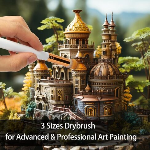 Miniature Paint Brushes Dry Brush Miniature Painting Detail Blending Brushes for Effortless Miniature Painting, Scale Model Painting in Saudi Arabia