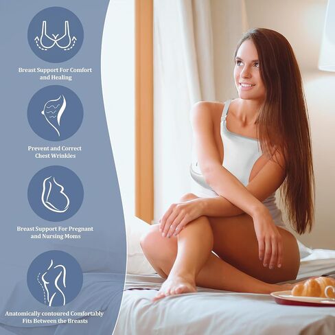 ROYALAY Chest Wrinkles from Side Sleeping,Breast Support Pillow with Adjustable Thickness,Silk Breast Pillow for Chest Wrinkles Prevention,Breastfeeding Pillows breast friend nursing pillow(champagne) in Saudi Arabia