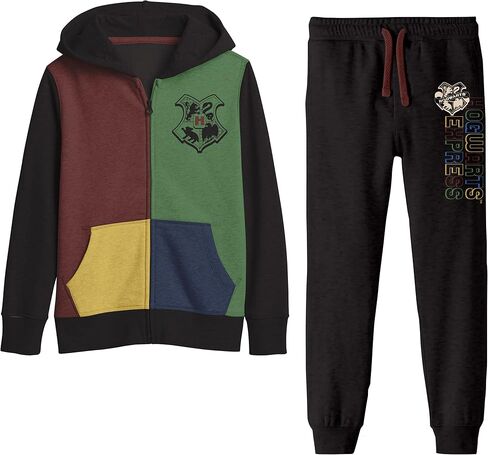 Bioworld Harry Potter Hogwarts Colors and Crest Youth Boys Zip Hoodie and Jogger Pants in Saudi Arabia