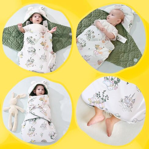 YJLMLY Sleepsack Swaddle, Baby Swaddle Sleep Sack with Two-Way Zipper, Adjustable Newborn Swaddle, Weighted Sleep Sack 0-3 Months, Baby Swaddle Blankets, gift for baby girl boy, Baby Essentials in Saudi Arabia