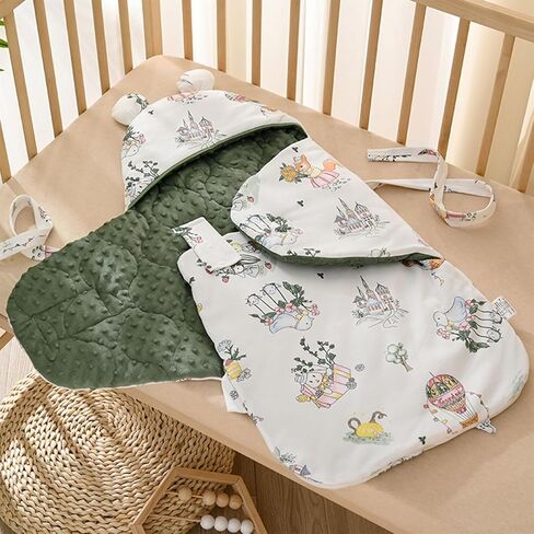 YJLMLY Sleepsack Swaddle, Baby Swaddle Sleep Sack with Two-Way Zipper, Adjustable Newborn Swaddle, Weighted Sleep Sack 0-3 Months, Baby Swaddle Blankets, gift for baby girl boy, Baby Essentials in Saudi Arabia