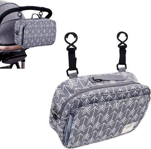 Baby Diaper Tote Bag，Portable Large Capacity Multi Pocket Design Portable Convenient Stroller Side Storage Bag for Short Trips in Saudi Arabia