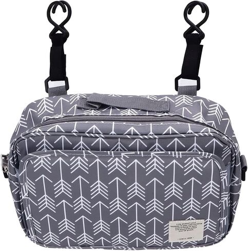 Baby Diaper Tote Bag，Portable Large Capacity Multi Pocket Design Portable Convenient Stroller Side Storage Bag for Short Trips in Saudi Arabia