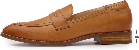 Mona flying Women's Leather Pointed Toe Penny Loafer Dress Casual Slip on Flat Office Work Shoes for Ladies in Saudi Arabia
