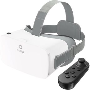 VR Headset for Phone with Controller, Anti-Blue Eyes Protected HD Lenses, 110° FOV Virtual Reality Headsets VR Goggles for iPhone 15/14/13/12/11, Samsung, Android- Army Green