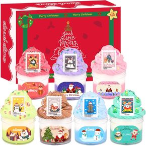Christmas 4 Pack Butter Slime, Xmas Toys Kit, Classroom Party Favors for Kids 8-12, Party Favors for Classroom Birthday, Christmas Stocking Stuffers, Slime Advent Calendar 2024
