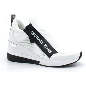 Michael Kors Willis Wedge Trainer Optic White 8 M