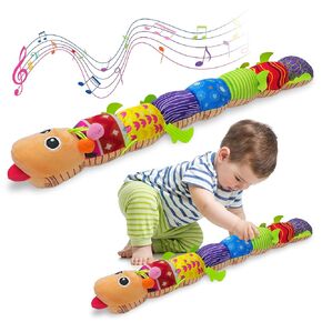 ArtCreativity Musical Caterpillar Baby Toy - 22.8" Tummy Time Caterpillar for Babies - Plush Sensory Caterpillar Toy for 6 9 12 Months - Gifts for Baby Boy or Girl - Tummy Time Toy for Infants