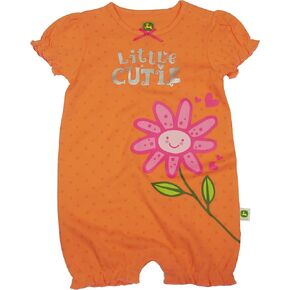 John Deere baby-girls Baby Boys Tractor Romper