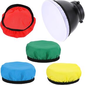 Thinp 5 Pcs Diffuser Lamp Sock Light Diffuser Soft Diffuser Lamp Cover 5.9"/15cm Standard Cloth Diffuser Lamp Diffuser Lamp Shade Diffuser for Strobe Flash Light Studio Strobe Reflectors (5 Colors)
