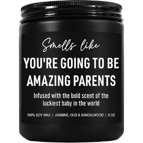 Cute Candle, New Mom Gifts, First Mothers Day Gifts for New Mom, First Fathers Day New Dad Gifts, New Parents Gifts for Couples, Gender Reveal Gifts, Pregnancy Gifts for Expecting Mom