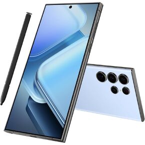 C24 Ultra 5G Unlocked Cell Phone, 6+256GB Smartphone, Android 13.0, 48+108MP Zoom Camera, Build in Pen,Long Battery Life 6800mAh, Dual SIM, 6.8“ HD Screen,Face ID/Fingerprint Lock/GPS (Purple)