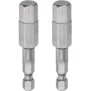 HARFINGTON 2pcs 3/8" Hex Screwdriver Bit SAE 1/4" Hex Shank 2" Length Magnetic S2 Steel Power Drill Bits