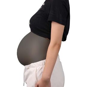 Fake Pregnant Belly Silicone Artificial Baby Bump False Pregnancy Belly Costumes Film Props Party Cosplay (M 5-7 Months, Ivory) in Saudi Arabia