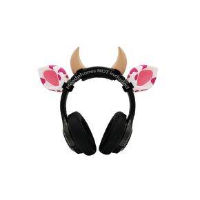 Cow Ears and Horns for Headphones (Strawberry)