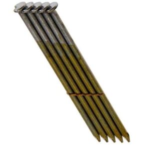 GRS10D 28-deg Bright Wire Clipped Head Nails, Smooth 3-inch by .120, Steel (2000 per Pack)