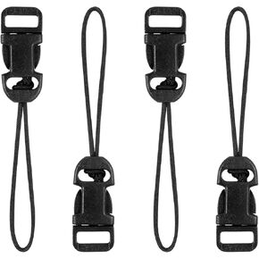 4Pcs Quick Release Camera Strap, Black QD Loops Connector Adapter Easy Release Camera Strap for DSLR SLR Point-and-Shoot Small Mirrorless Cameras Strap Eyelet Sling Belt