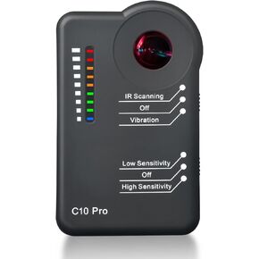 Upgraded Camera Detector Professional Bug RF Detector Hidden Camera Finder Anti Spy Sweeper Portable GPS Tracker Listening Device Signal Scanner for Home Office Car Travel Hotel Airbnb