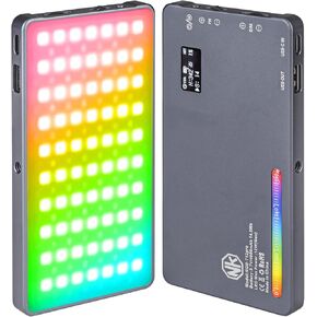 T12 Pro RGB Video Light 12W Portable Metal LED on Camera Light, 2500-8000K, 21 Effects, CRI 96+, OLED Display, Photo and Video Vlog Shoot Lighting, Long Battery Life, Fits Phone and Camera Sony, Nikon