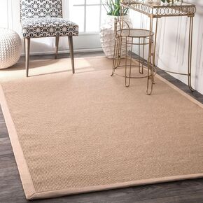 nuLOOM Don Chevron Jute Tasseled Runner Rug, 2' 6" x 8', Natural