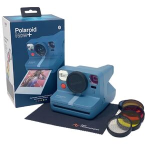 Polaroid Now+ Black (9061) - Bluetooth Connected I-Type Instant Film Camera with Bonus Lens Filter Set - Zell Kit
