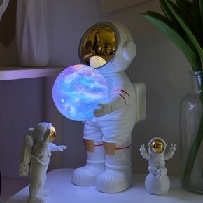 Moon Lamp for Kids, Astronaut Light,Space Buddy Light with 6 Color,Portable Bluetooth Speaker,Perfect for Bedroom Decor,Nursery and Space-Themed Parties,Ideal Birthday Gift (Galaxy Light)