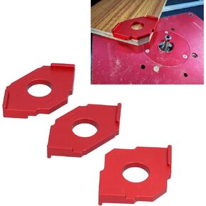 Fafeicy 3Pcs Radius Jig Router Templates, T Angle Corner Routing Aluminium Alloy Jig Tool, for Fast Positioning of Woodworking Trimming Angle, T10 T15 T20 T30 T25 T35, Pneumatic Sand Mill