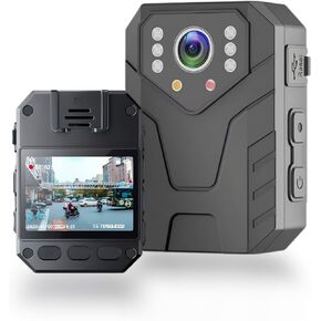 Mini Body Camera, 4K 128G Body Worn Camera with Audio and Video Recording, Small Wearable Pocket Body Worn Cam with Night Vision /170 Degrees Wide Angle Lens