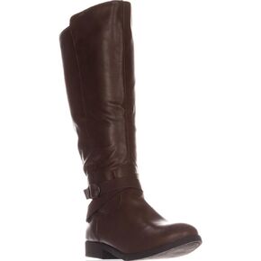 Style & Co. Womens Madixe Wide Calf Faux Leather Riding Boots