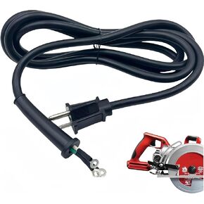 95104L Heavy-Duty Replacement Power Cord for SKILSAW Worm Drive Saws SPT77WM, SPT77WML, SPT78W - 3 Pin, 8.2FT/2.5M Black Cord