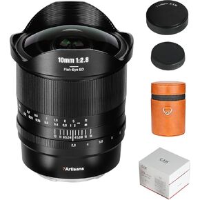 7artisans 10mm F2.8 II Full Frame Ultra Wide Angle Fisheye Lens 185°Manual Focus for L-Mount Cameras for Leica/Panasonic/Sigma L Serise Mirrorless Camera