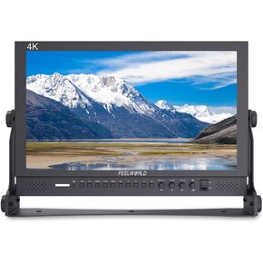 FEELWORLD 17.3 Inch 1920x1080 4K HDMI 3G-SDI Input and Output Broadcast Monitor,Desktop Director’s Monitor with YPbPr, Video