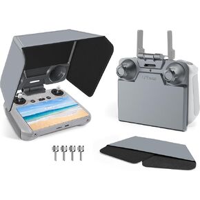 Mini 4 Pro RC 2 Sun Hood Protective Cover + 2x Screen Protectors + Lanyard Bundle, 3-in1 RC 2 Accessories Kit, Fits DJI Mini 4 Pro/Air 3 RC2 Remote Controller