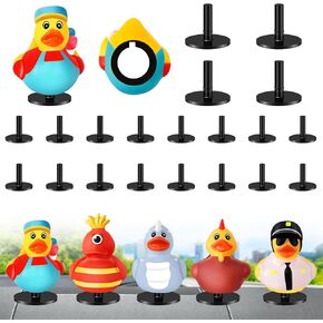 20 Pcs Duck Holder,Rubber Duck Plug Holders for Car Dash, Rubber Duck Mounts for Jeep Dashboard Car Accessories for Duck, Christmas Toy Gift for Jeep Lover (Excluding Rubber Duck)