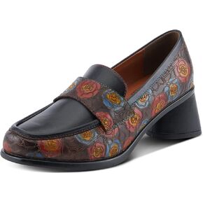 Spring Step L'Artiste Rivoire Women's Floral Loafer - Handpainted Flowers, Artisanal & Comfortable Slip-On Shoes