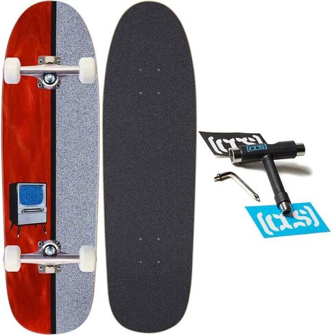 [CCS] لوح التزلج على شكل كامل | المدرسة القديمة | خشب القيقب | الدرجة المهنية | مجمعة بالكامل مع أداة التزلج والملصقات | مقاسات واسعة 9.00 بوصة و9.125 بوصة in Kuwait