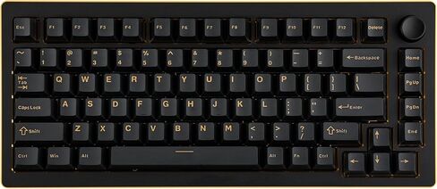 EPOMAKER Tide75 Upgraded QMK/VIA Wireless Gaming Keyboard, 75% Aluminum Mechanical Keyboard, Hot-Swap Creamy Keyboard with FR4 Plate, Bluetooth/2.4Ghz/USB-C, RGB Backlit, NKRO (Black) in Saudi Arabia