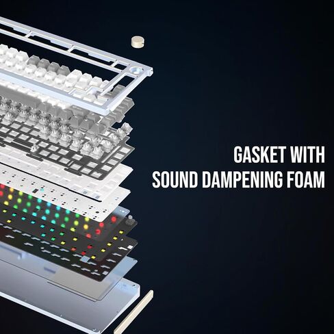 EPOMAKER Tide75 Upgraded QMK/VIA Wireless Gaming Keyboard, 75% Aluminum Mechanical Keyboard, Hot-Swap Creamy Keyboard with FR4 Plate, Bluetooth/2.4Ghz/USB-C, RGB Backlit, NKRO (Black) in Saudi Arabia